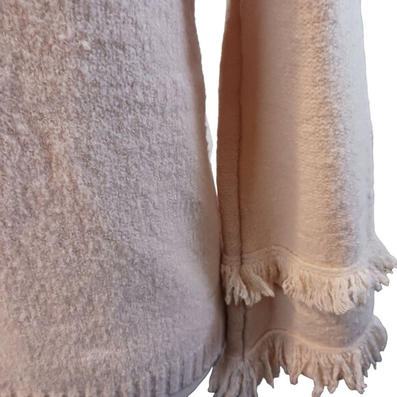 NEW Vintage‎ America Size M Western Boho Cream Cowlneck Cream Sweater - Picture 5 of 11